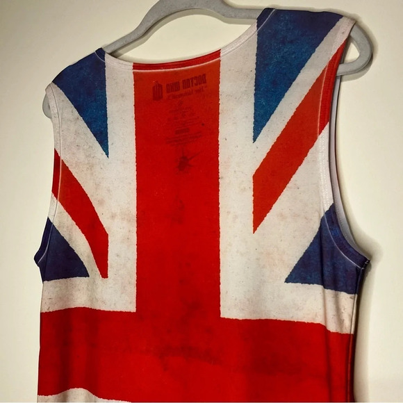 HER UNIVERSE Doctor Who Tardis Union Jack 60s Flag Slip Dress - Picture 6 of 6